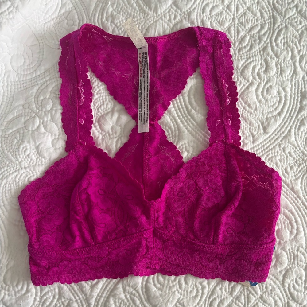 NWT FP Galloon Lace Racerback